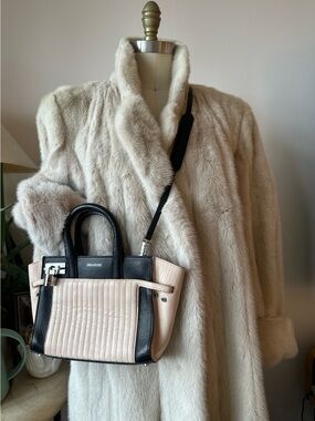 Zadig & Voltaire Black and Cream Shoulder Bag